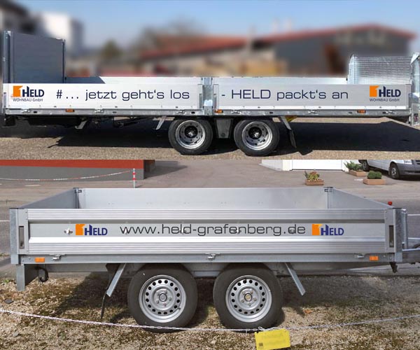 Anhängerbeschriftung